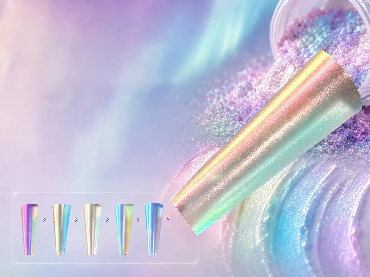 Aurora Powder with luminous iridescent effects