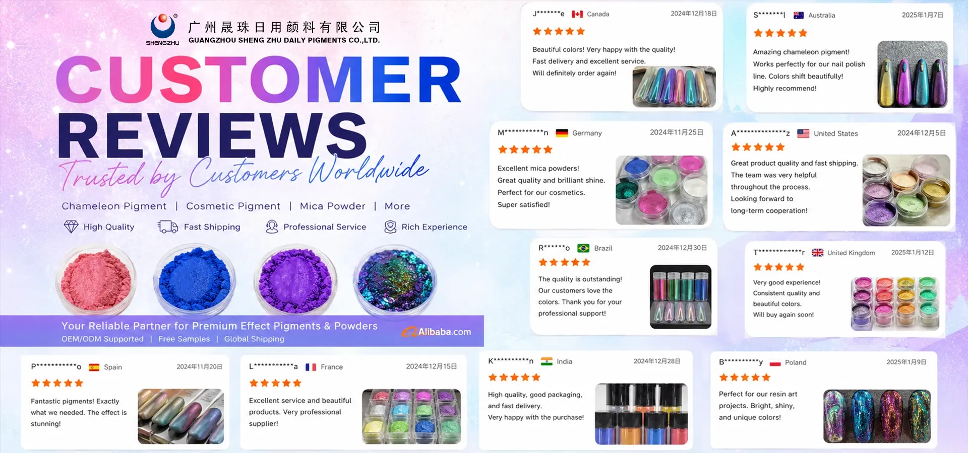 Customer feedback and international pigment project cooperation
