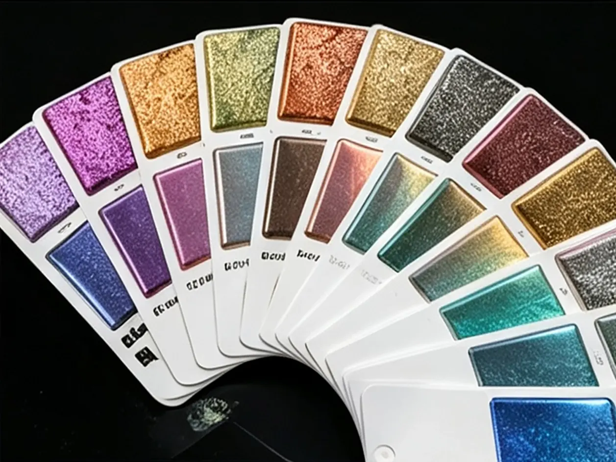 Pigment color cards for custom color matching