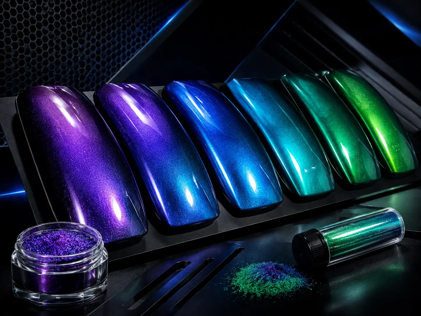 Purple blue green Chameleon Pigment color shift
