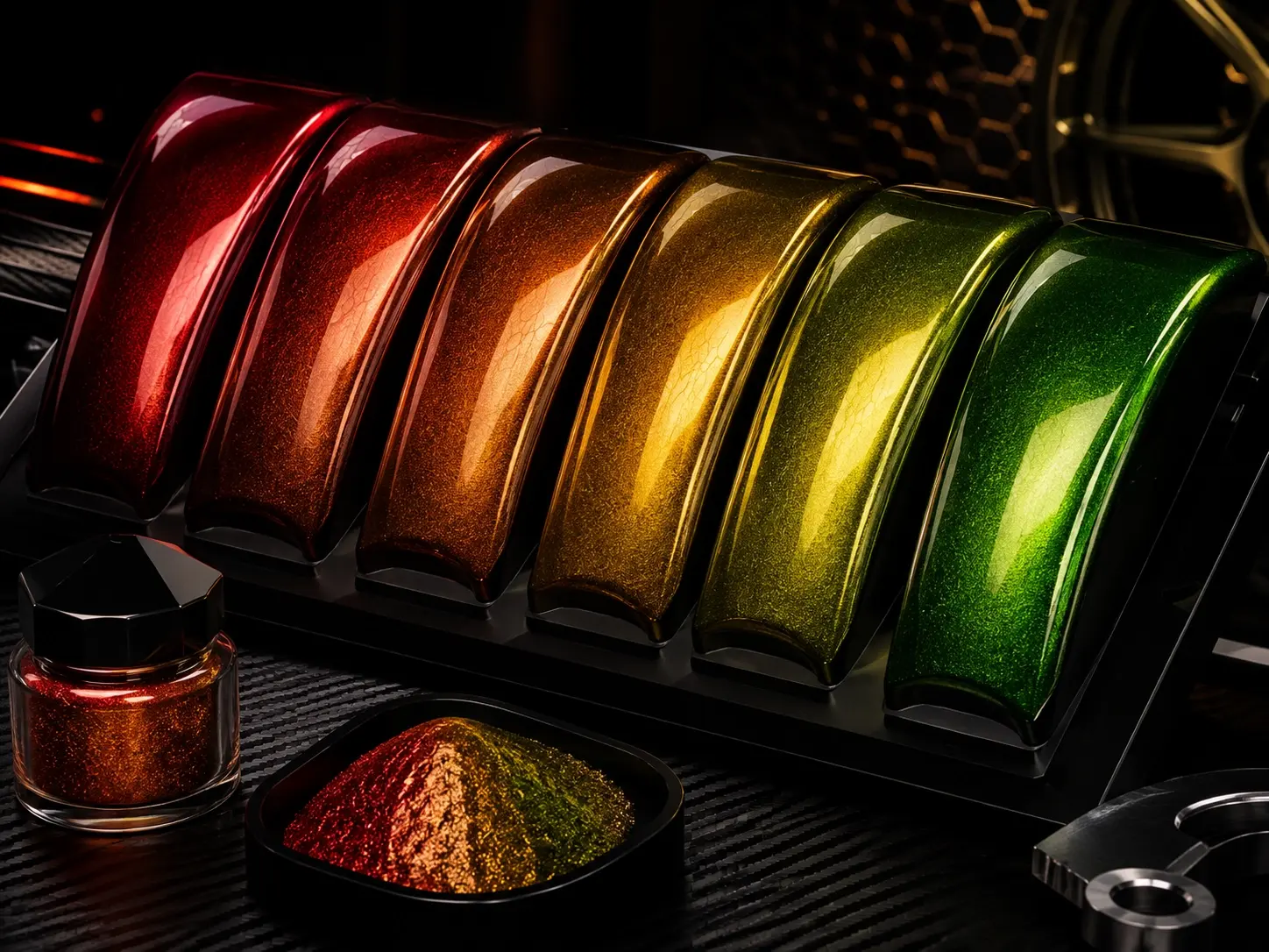 Red gold green Chameleon Pigment color shift